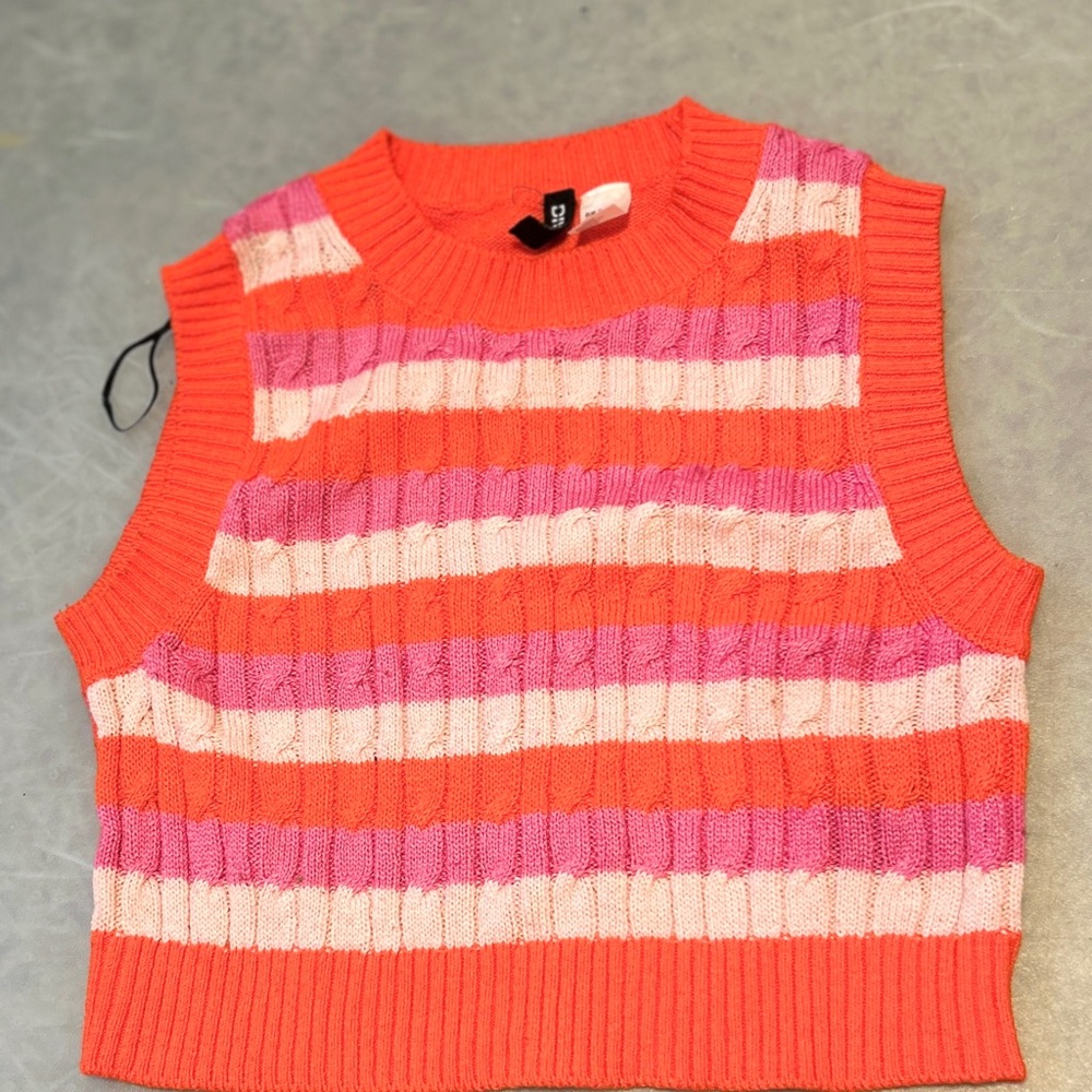 H&M Colorful Striped Tank Top - Pink & Orange